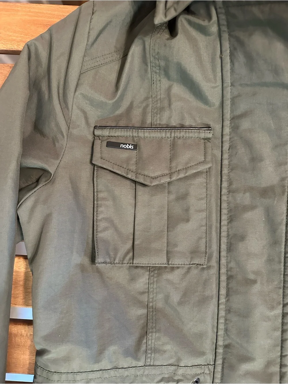 Nobis Men's Hooded Parka Jacket - Olive Green